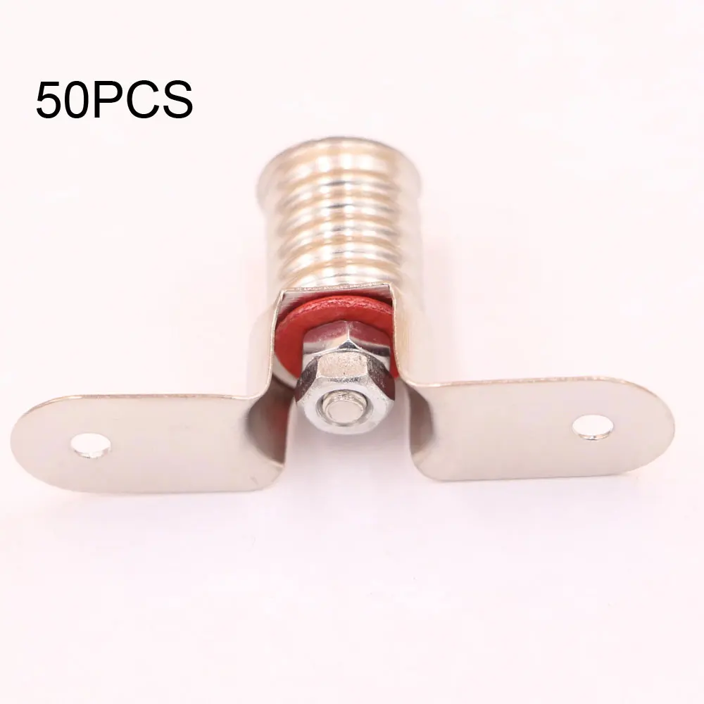 Держатель для лампы E10 патрон миниатюрной с заглушками пайки основа изогнутый