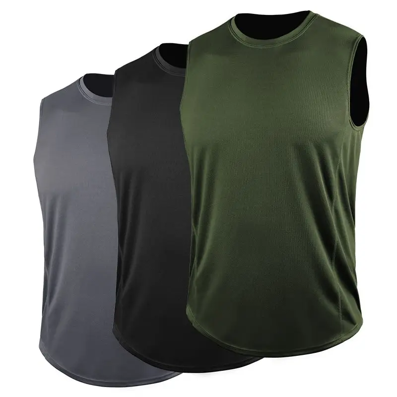 Мужские быстросохнущие жилеты для бега мужская майка без рукавов компрессионные