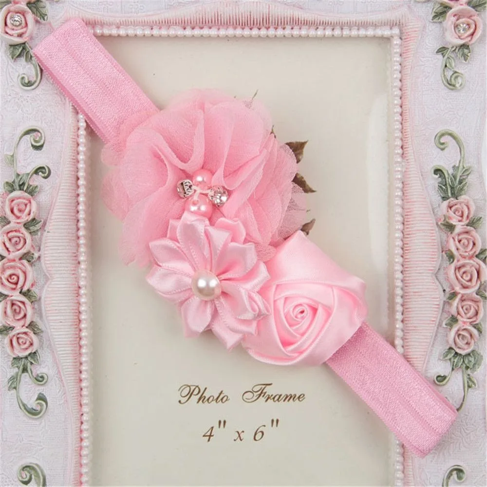 

Cute Adorable Children Baby Flower headband Soft Elastic Hair Accessories Band for Baby Fashion Nylon