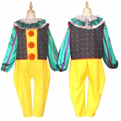 Tops and pants Косплей клоуна Стивен Кинг это пеннивайз Косплей Костюм для взрослых мужчин и женщин необычный костюм ужасов на Хэллоуин Бэтмен мужская маска для взрослых - Цвет: Tops and pants