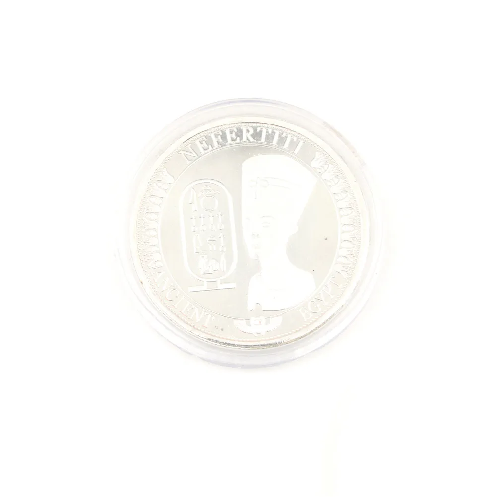 

1PCS Egyptian Queen Commemorative Coin Egypt Cleopatra Collectible Coin Art Collection Bitcoin Gift Gold Silver
