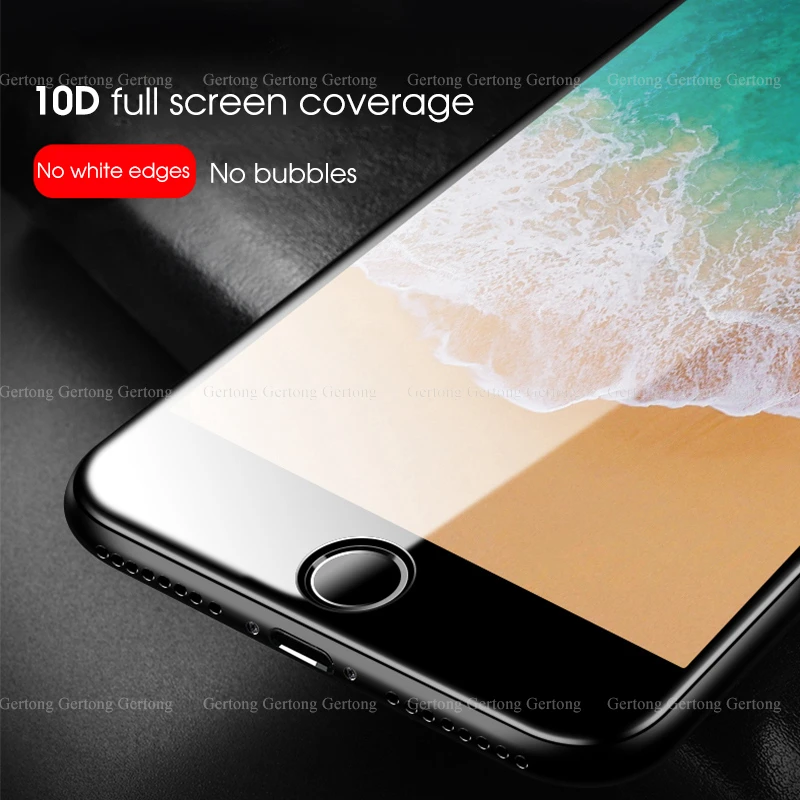 10D Премиум протектор экрана для iPhone 7 8 6 6s Plus X XS XR 11 Pro макс. Закаленное стекло