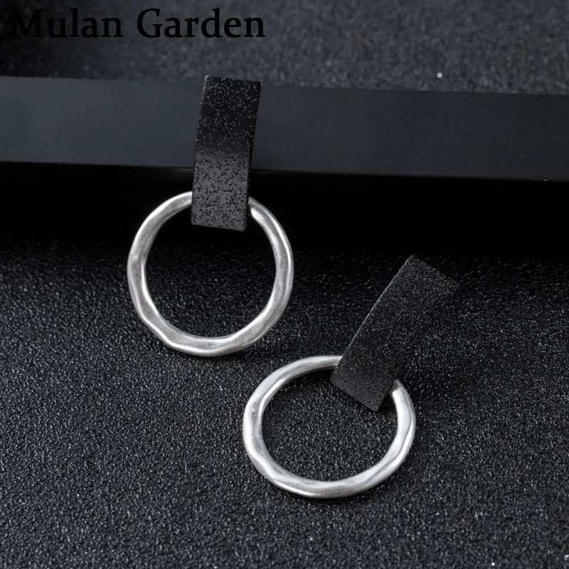

M&G New Creative Geometric Circle Metal Dangle Earrings Personality Elegant Pendant Earrings Fashion Jewelry Accessories