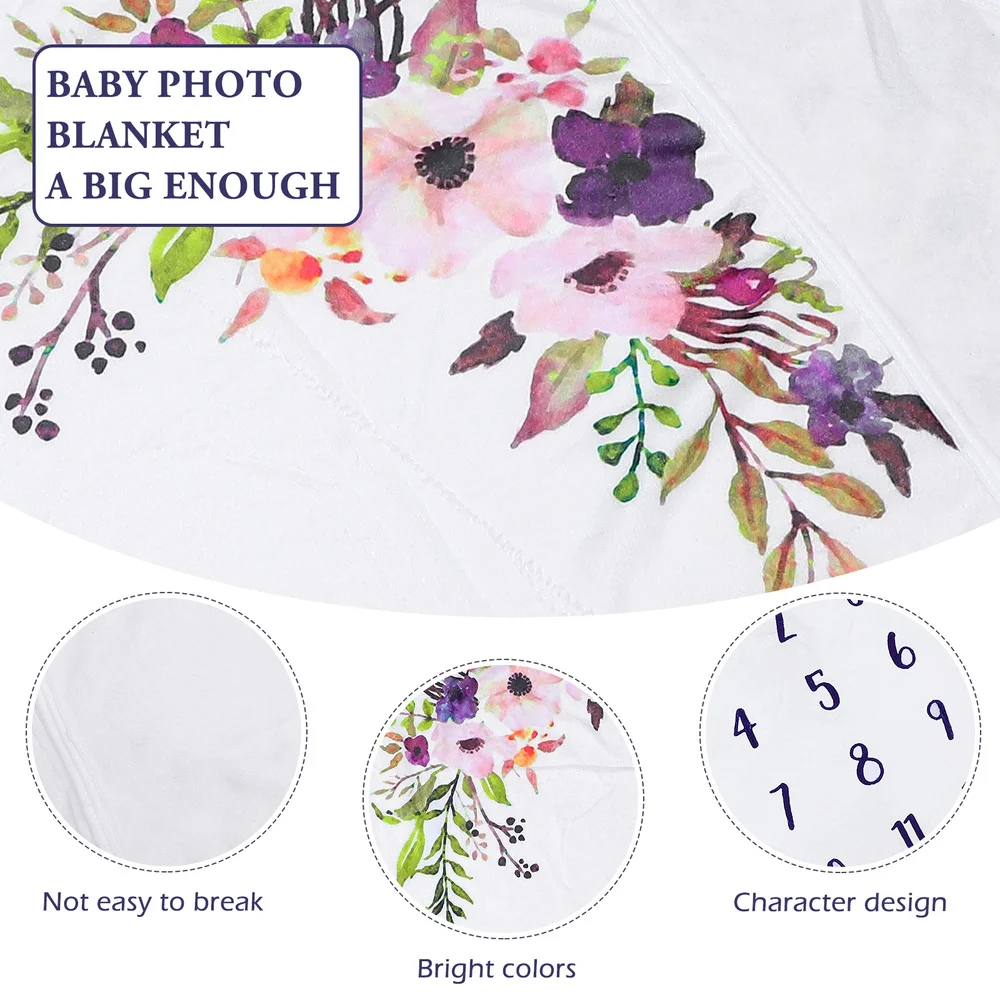 

1 Set Newborn Monthly Milestone Blanket Photography Prop Backdrop Background