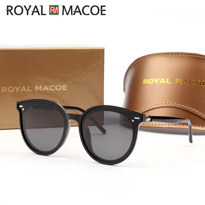 Солнцезащитные очки ROYAL MACOE в стиле ретро для мужчин и женщин круглые аксессуары
