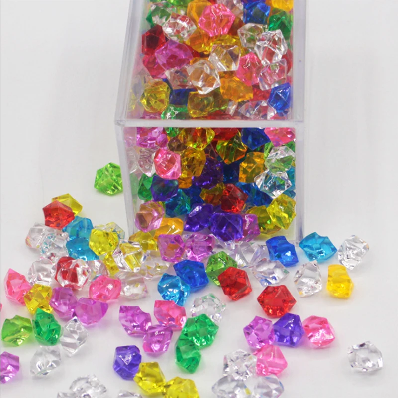 100 Uds. De cristal de pl&aacute;stico de 14x11mm, cristal acr&iacute;lico, diamante, piedra Irregular para fiesta y vacaciones, decoraciones DIY-3