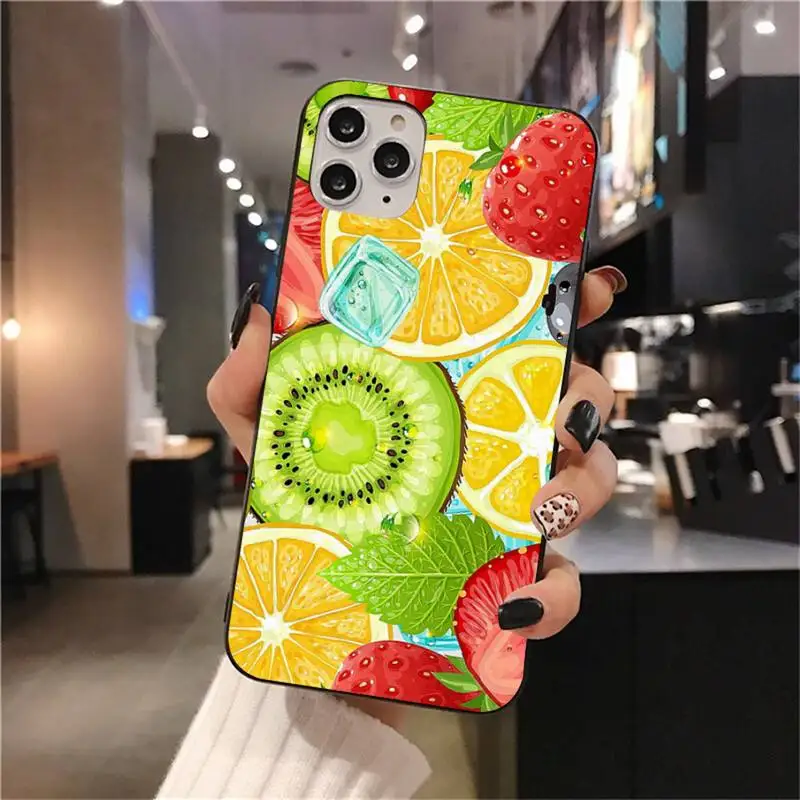 Роскошный чехол для iPhone 11 pro XS MAX 8 7 6 6S Plus X 5S SE 2020 XR с фруктами и едой уникальный