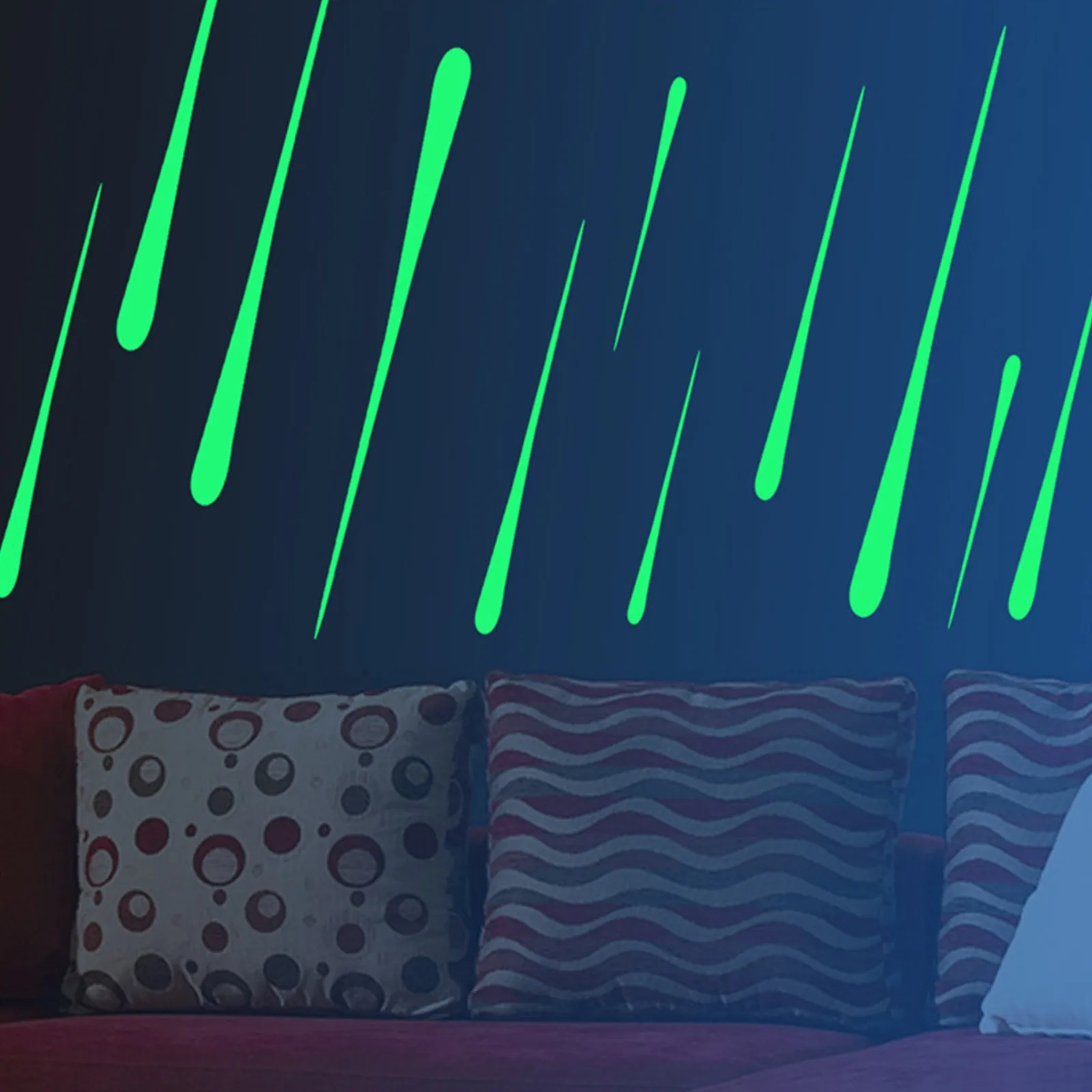 

Meteor Strips Circles Arrows Hands Small Shapes Combo Luminous Stickers for Switch Decoration Wall Decor Diy Decorative Decals#M