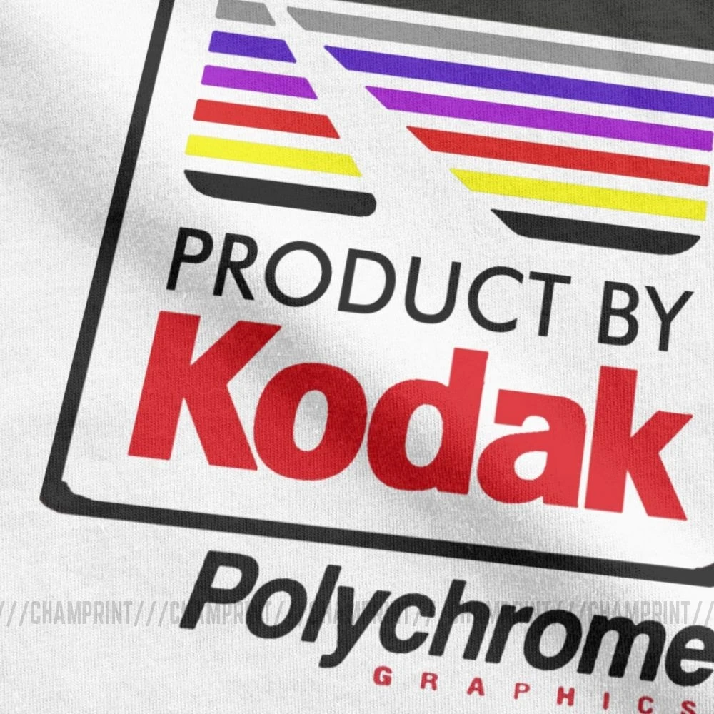 Мужская футболка с коротким рукавом Kodak Классическая из 100% хлопка круглым