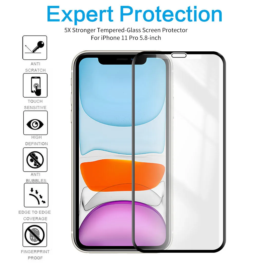 Прозрачная HD защитная пленка закаленное Стекло Экран Защитная для IPhone11 Pro 5 8