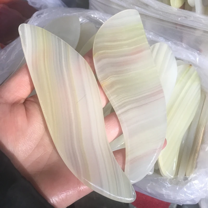 2 шт. натуральный афганский нефрит гуашь скребок массажер для лица с напылением