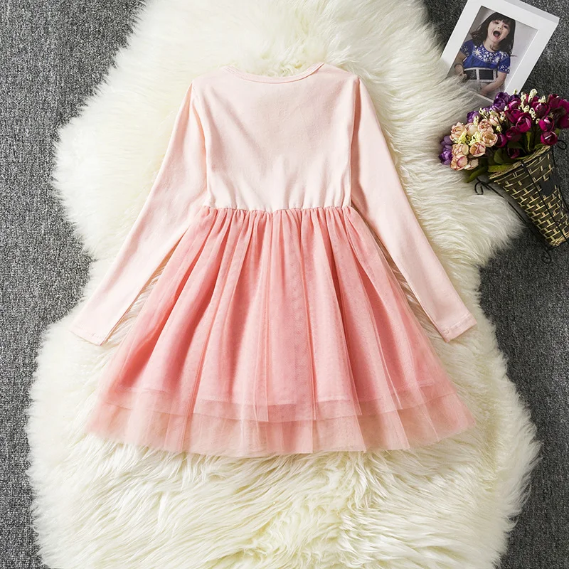 Festive Dresses for Girls Fancy Dress Unicorn Party Bithday Costume Cotton Long Sleeve Kids vestido unicornio 2019 Easter | Детская