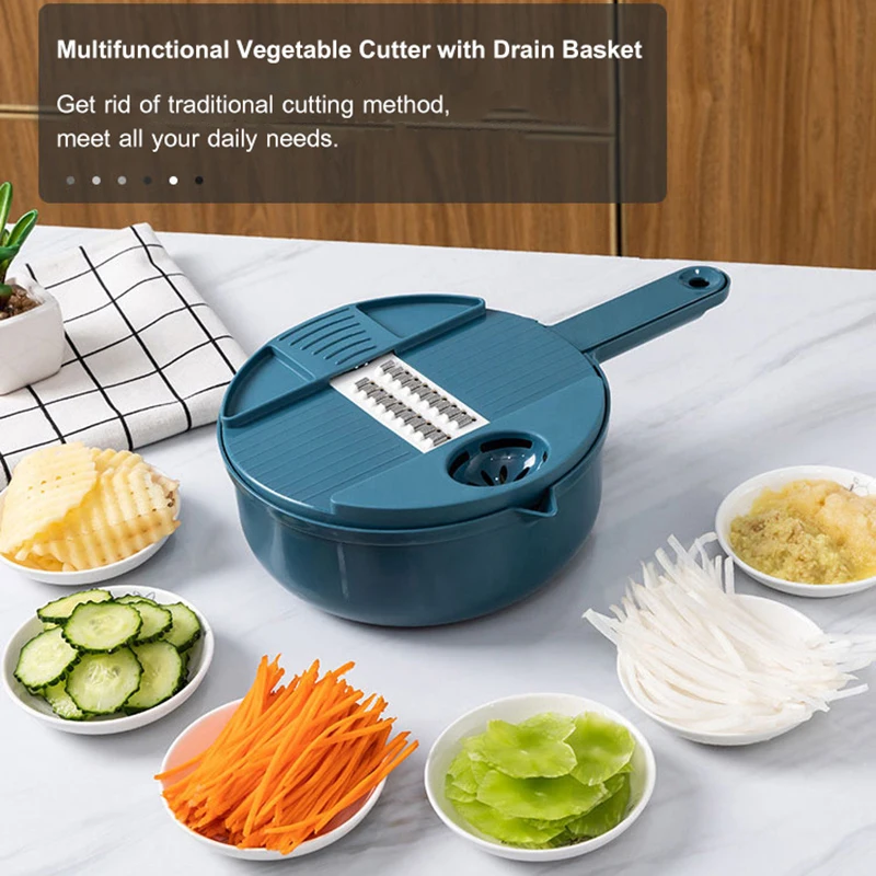Kitchen Tools Vegetable cutter 12-piece set household potato radish grater kitchen slicer Radish Rotating Shredder Grater | Дом и сад