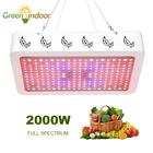 Светодиодная лампа полного спектра для выращивания растений, 2000 Вт, 1000 Вт