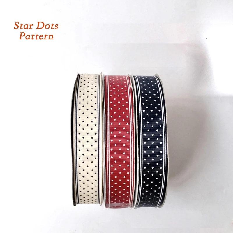 Оптовая продажа лента в горошек с принтом виде звезды для рукоделия аксессуары