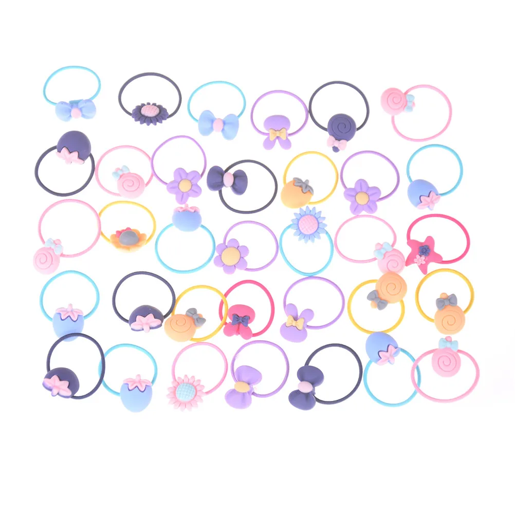 20 шт. Детская повязка на голову карамельных цветов милые Мультяшные веревки для