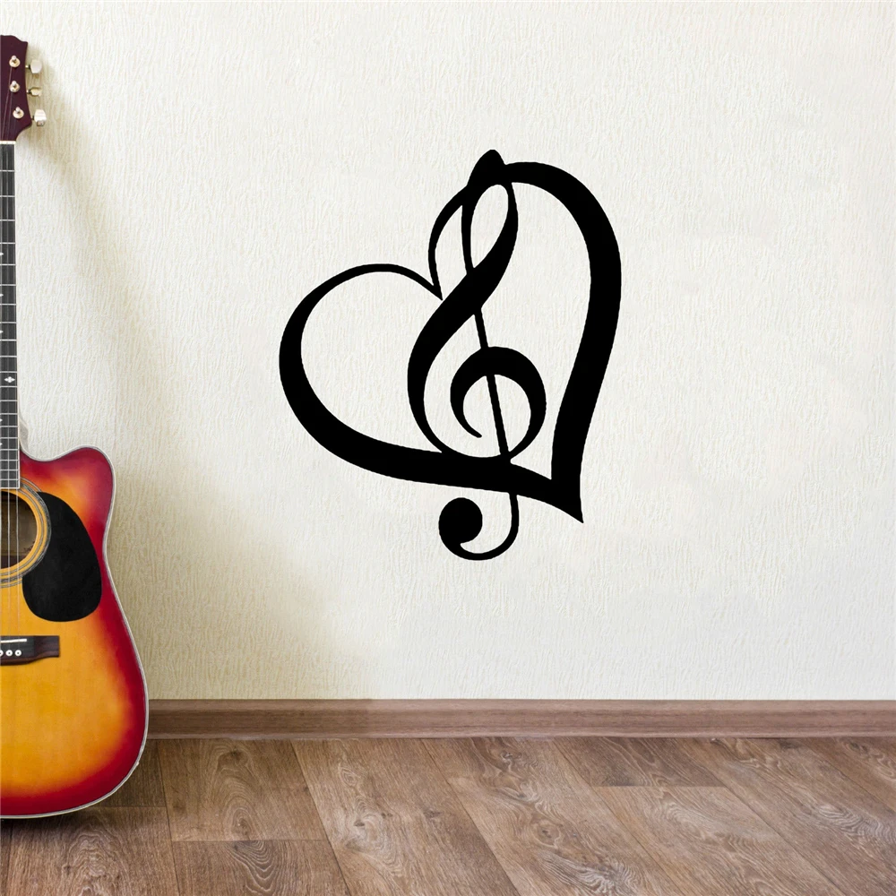 Музыкальные ноты спальня гостиная школа классные наклейки съемные