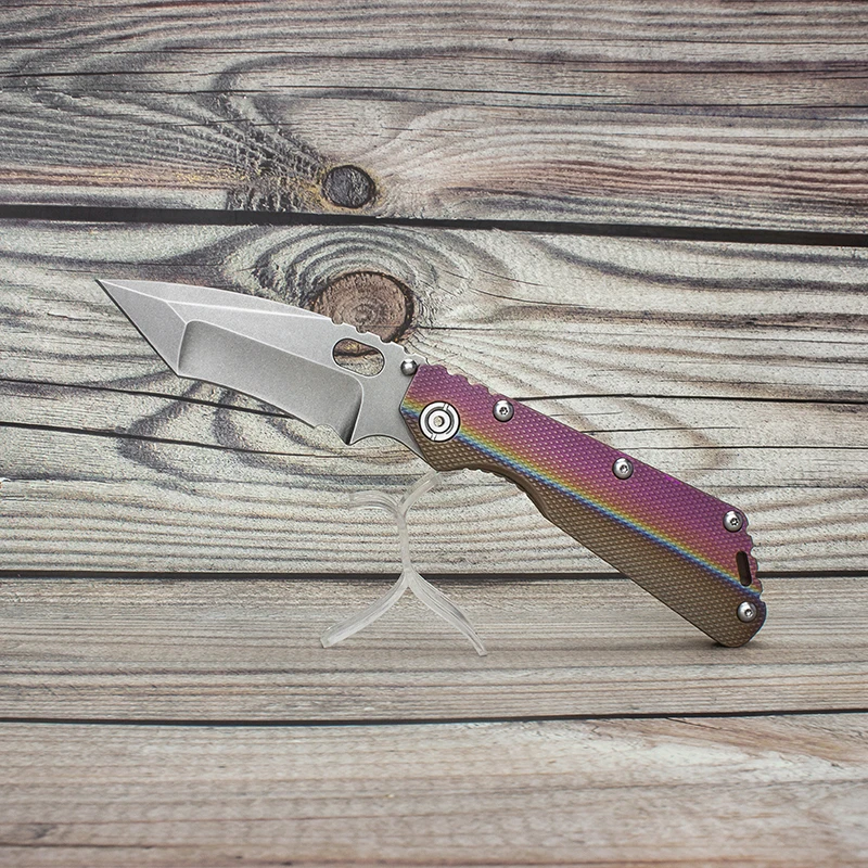 Складной нож злых глаз на заказ Strider SMF #63 модная титановая ручка высокая