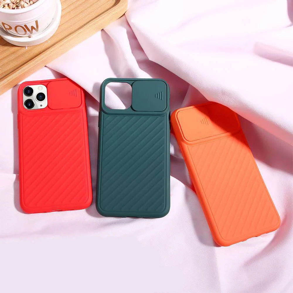 

Sliding Camera Lens Protection Phone Cases For iPhone 12 Mini Pro MAX Soft TPU Cover Case For iPhone12 Series