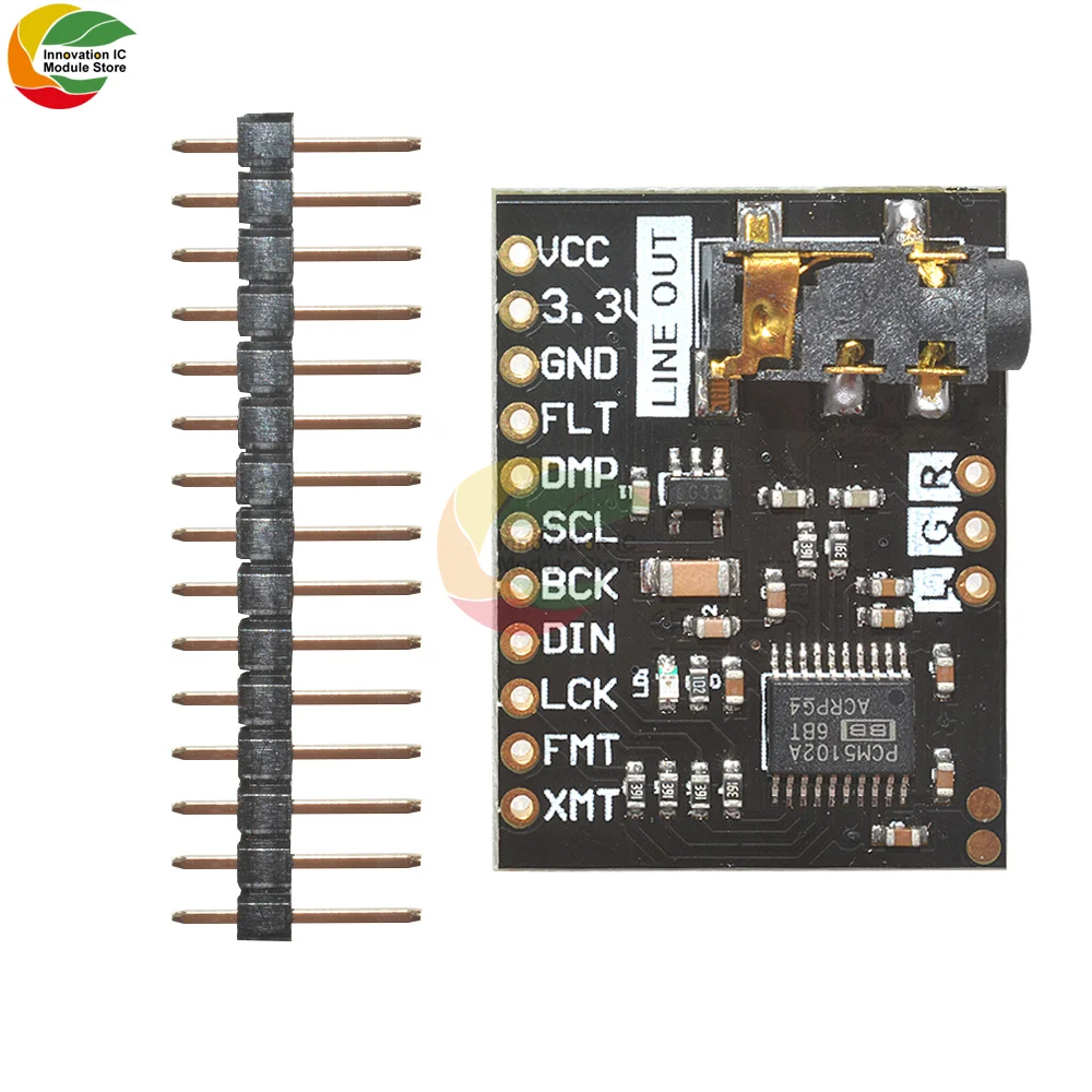 Для Raspberry Pi pHAT звуковая карта I2S IIC интерфейсный модуль PCM5102 плата с стереоразъемом
