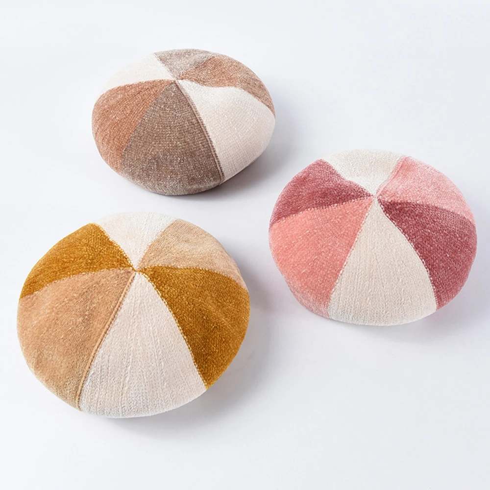 KLV женская элегантная теплая винтажная Кепка с куполом модная восьмиугольная