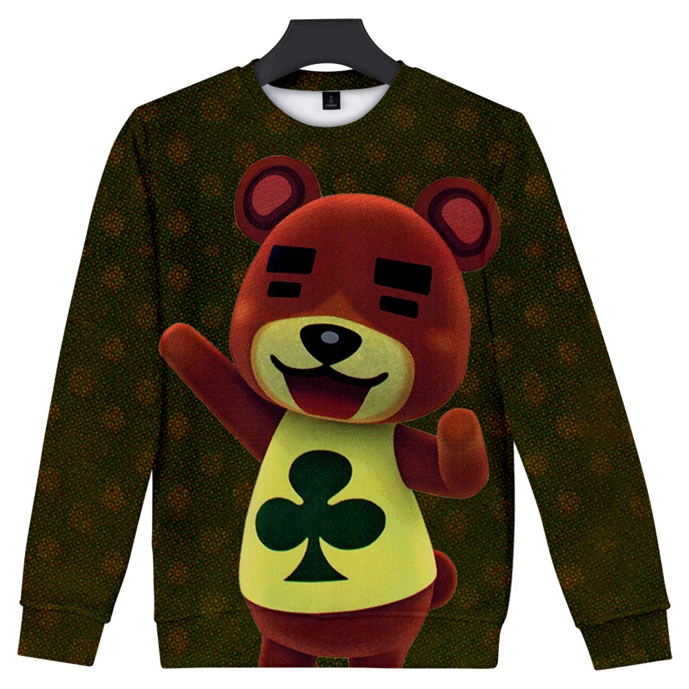 

Animal Intersection Sweatshirt Unisex Fashion Kawaii Cartoon Print Harajuku 3D Pullover Clothing Autumn Long Sleeve Sweatshirt