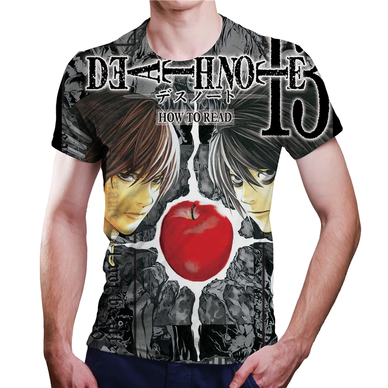 

Death Note Anime T Shirt Clothes Tops Camisetas Manga For Men Ropa Hombre Clothing Homme Tee Camisa Masculina Verano Roupas
