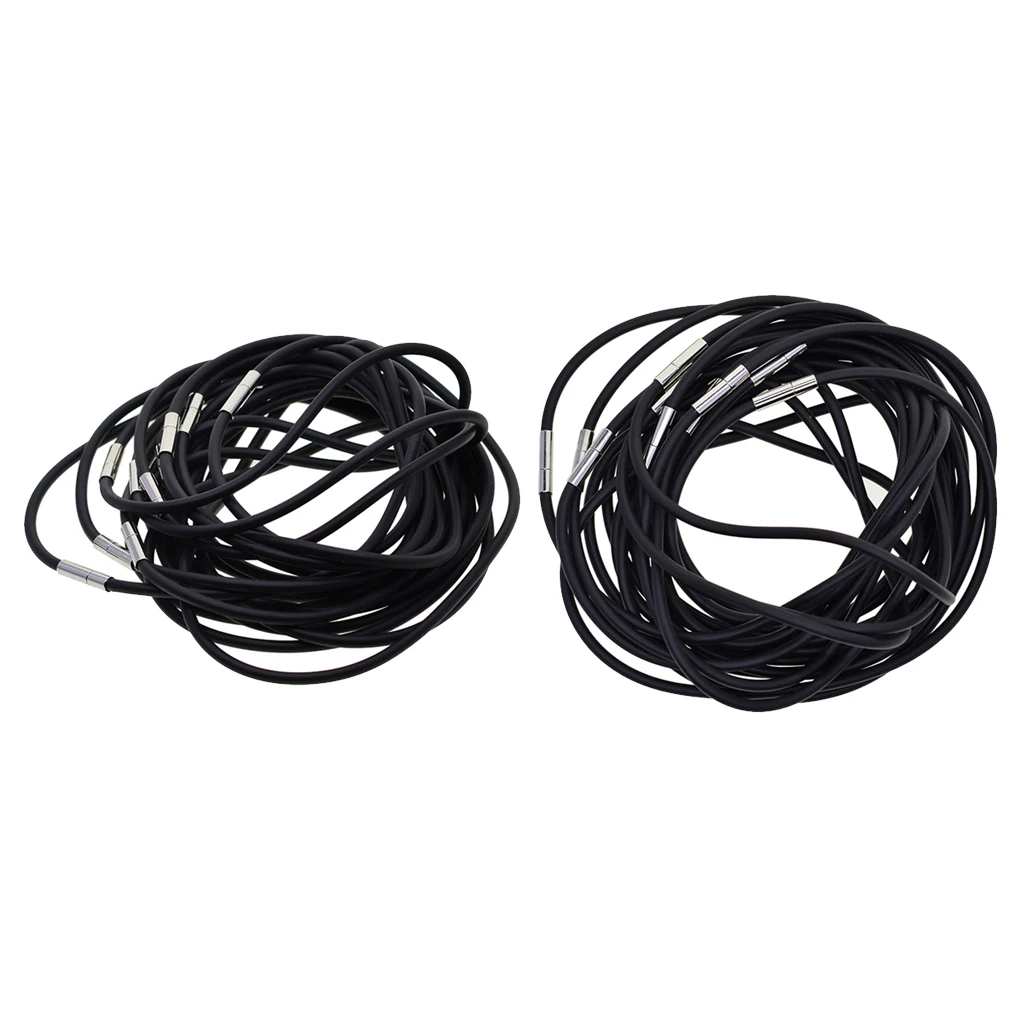 

20pcs Rubber Cord Chains Clasp String Extender Tails Jewelry Pendant Crafts
