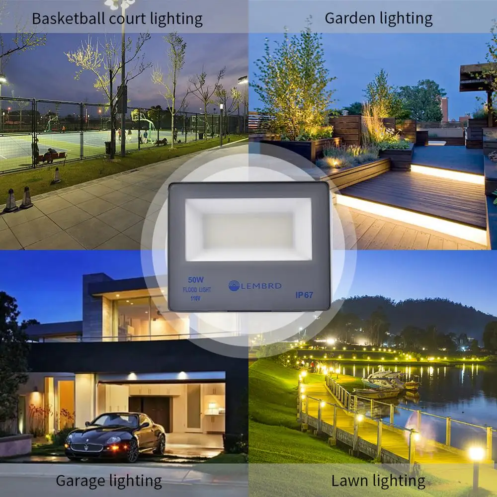 

LED Spotlight Floodlight Outdoor Projector LED Reflector Flood Lights Lighting Streetlight Waterproof IP65