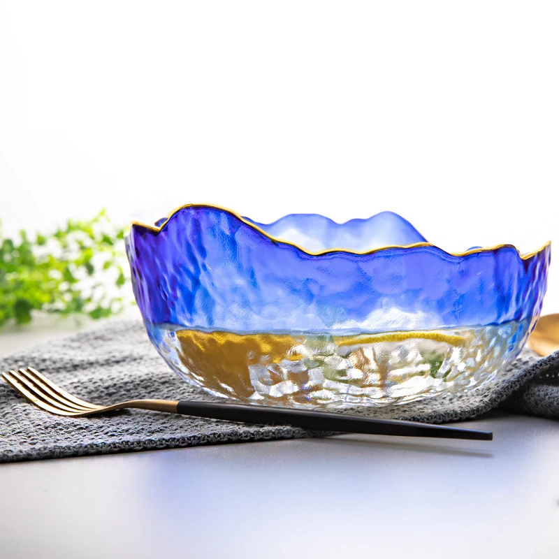 Creative CrystalGlass Irregular Fruit Plate Kitchen Food Container Storage Salad Vegetable Dessert Bowl Household Tableware | Дом и сад