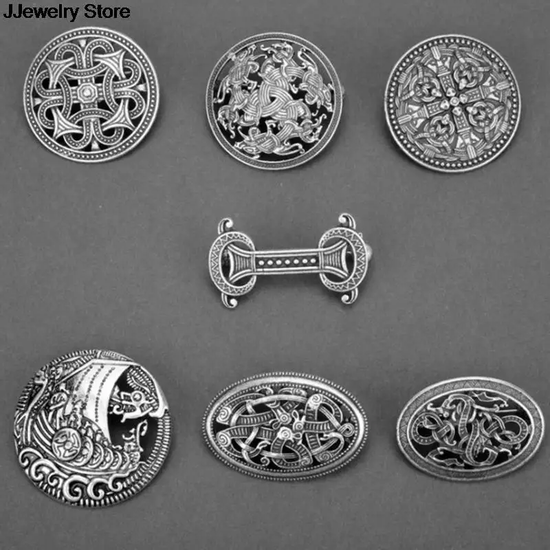 NEW 1PC Medieval Viking Shield Brooches Pin Cloak Shawl Pin Celtic Norse Jewellery
