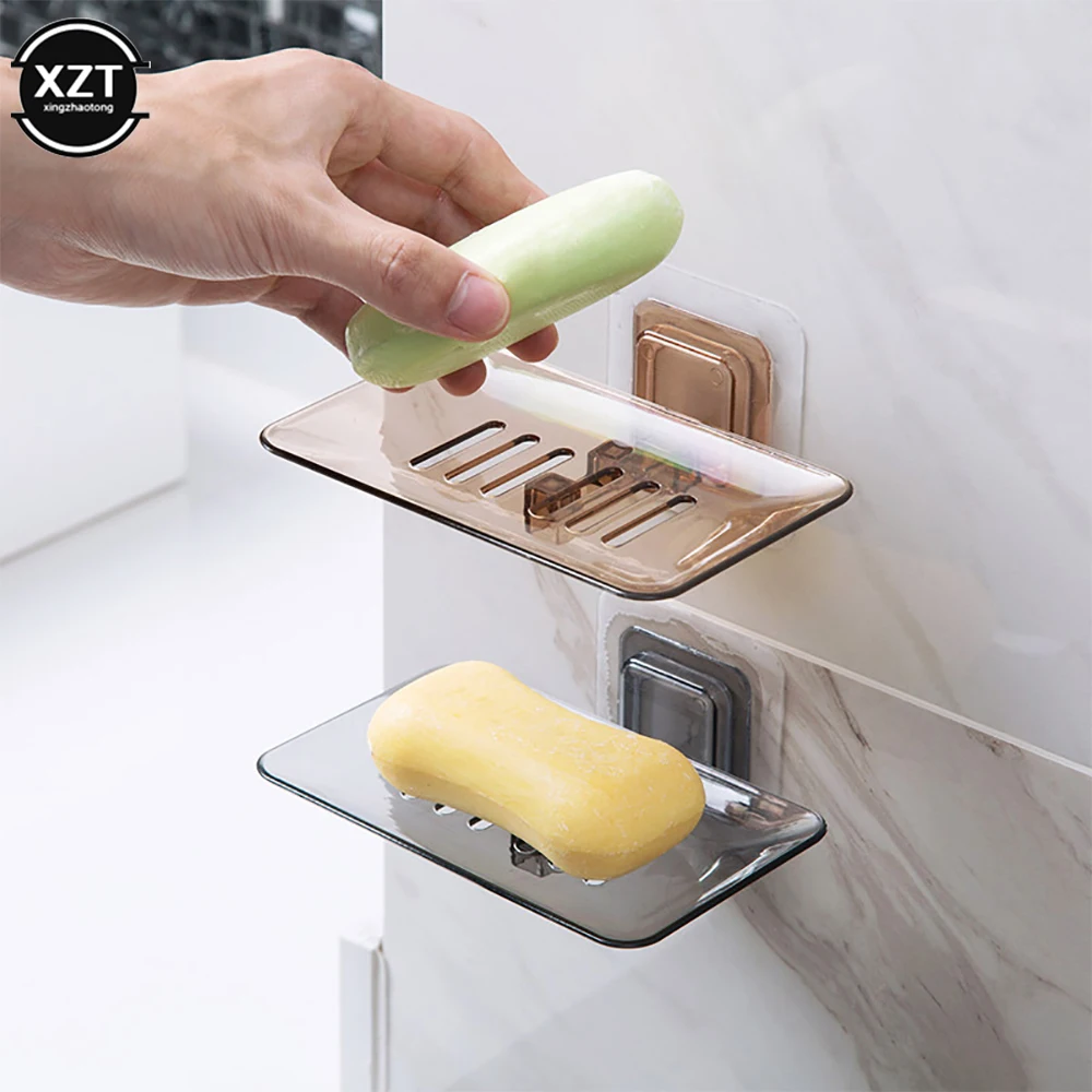 

1PC Bathroom Soap Holder Tray Shower Soap Box Transparent Case Soap Holder Bathroom Container Organizers