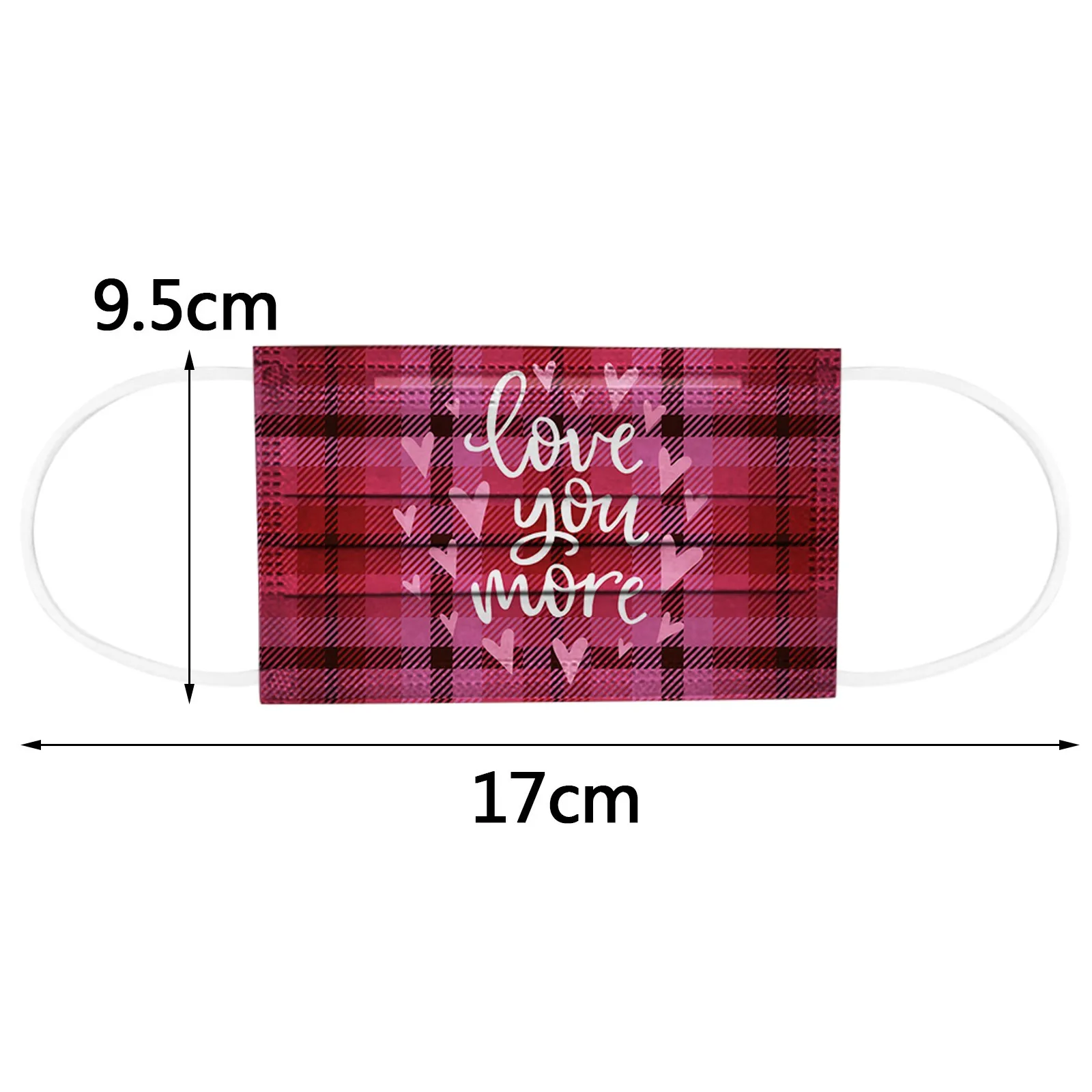 

50PCS Adult Valentine's Day Disposable Face Mask 3 Ply Earloop Anti-PM2.5 Masks Non Woven Face Mouth Mask Men Women