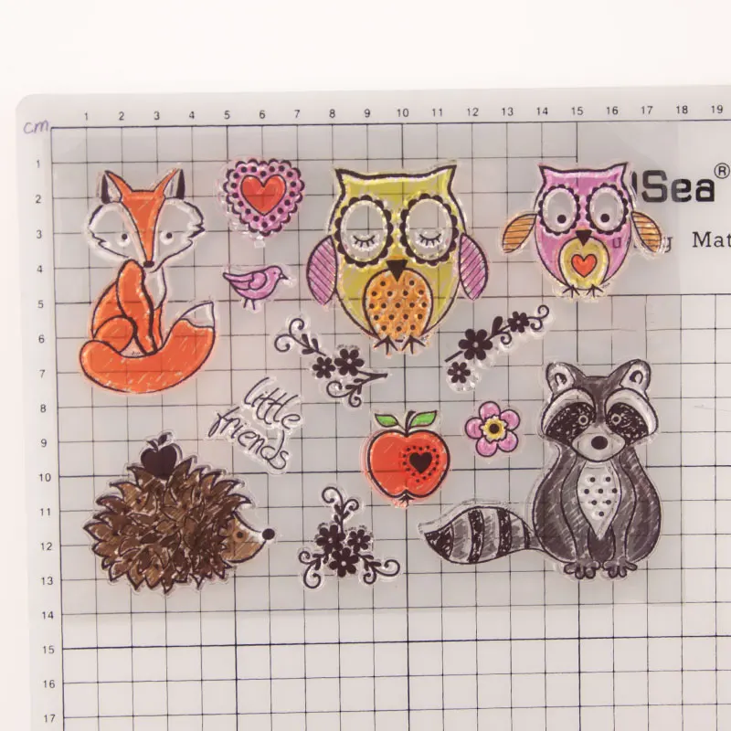 Печать силиконовые прозрачные штампы для скрапбукинга Совы Сделай Сам бумажный