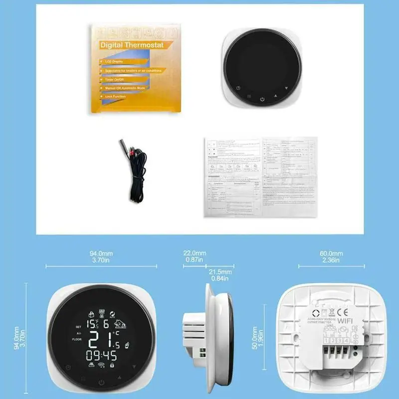 

Tuya Smart Wifi Thermostat For Water/electric Floor Alexa Boiler Heating/water With Gas F2S0