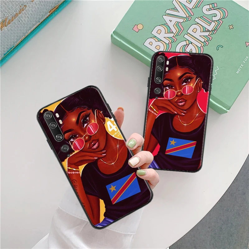 

Fashion Black Girls Phone Case For Xiaomi CC9 CC9e 10S 10 Pro Lite 11 11 Lite Pro Ultra Fashion Women Coque Carcasa Back Cover