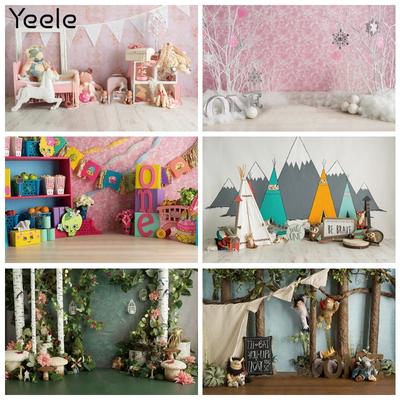 Yeele дня рождения фотосессии на подкладке с изображением куклы фотозонт фон Baby Shower
