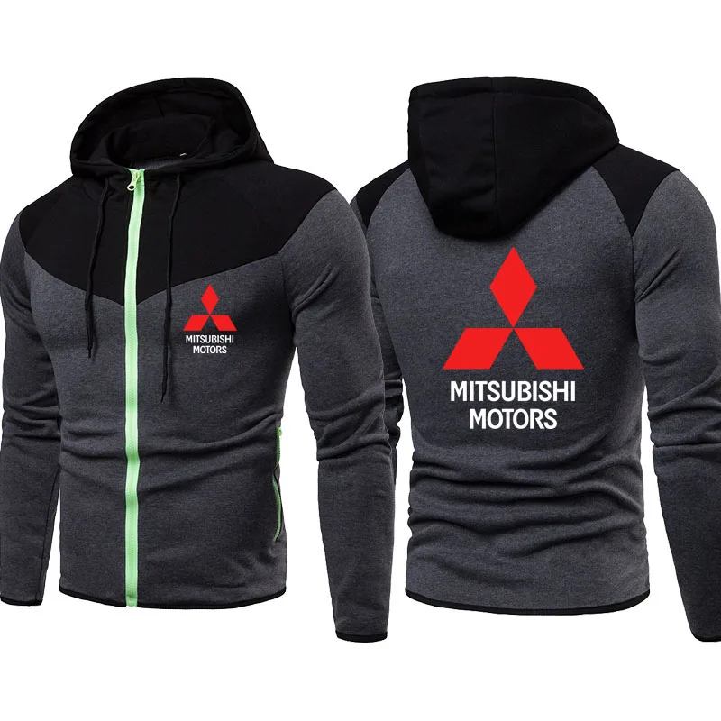 

High quality Spring Autumn Male Mitsubishi car logo Hooded sweatshirt hot sale Fashion casual Men's sports Hooded jacket