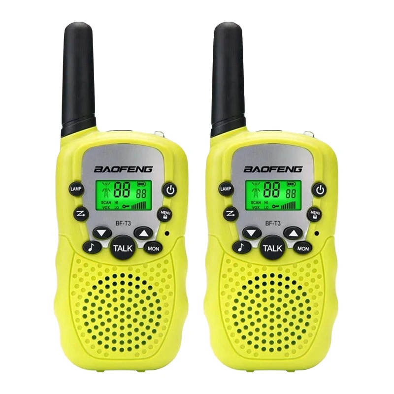 Green 2 шт. Baofeng Bf-t3 мини рация 0,5 Вт PMR446 FRS двухстороннее радио Amador T3 КВ трансивер Vox детская игрушка подарок радиостанция - Цвет: Green