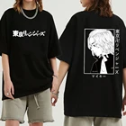 Футболка мужская хлопковая с коротким рукавом, популярная рубашка в стиле аниме Токийский Мстители, Токийский Майк в стиле Харадзюку, крутая уличная одежда унисекс для женщин