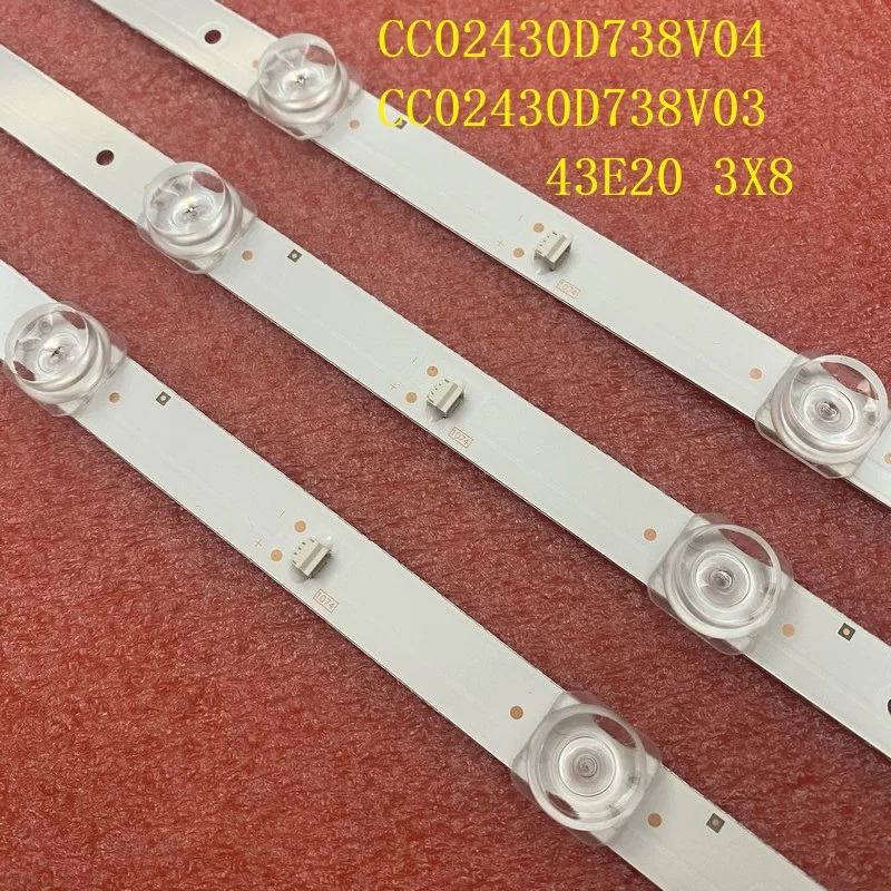 Светодиодная панель для DEXP F43D7000Q F43E8000Q 43LST5970 CC02430D738V04 CC02430D738V03 43E20 3X8 8S1P 1410 0D20 PT430CT02-1 3