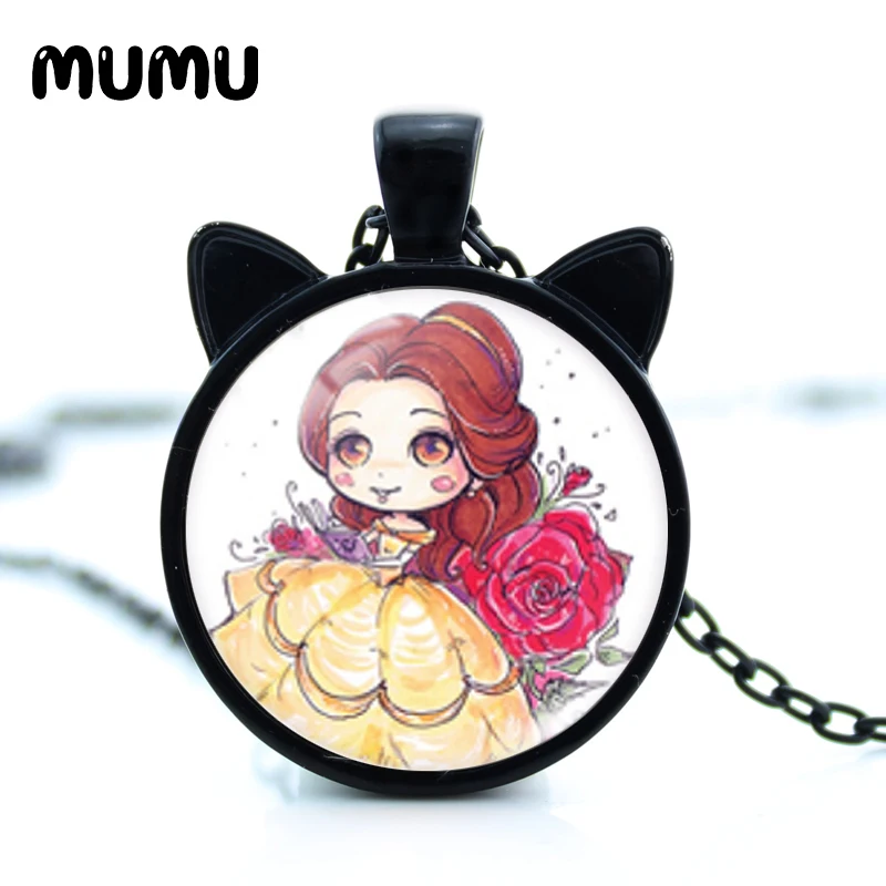 2021 Новое ожерелье с кошачьими ушками принцессы Ариэль Белоснежка белые