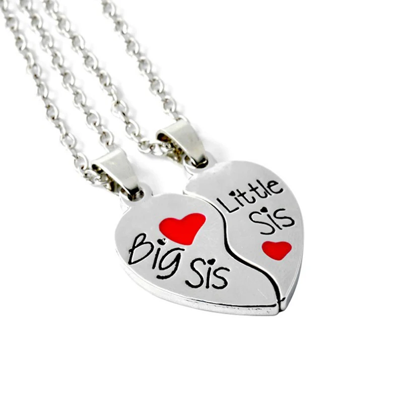 2 шт./компл. женские ожерелья с подвесками Нравится всем детям пара сестры большие