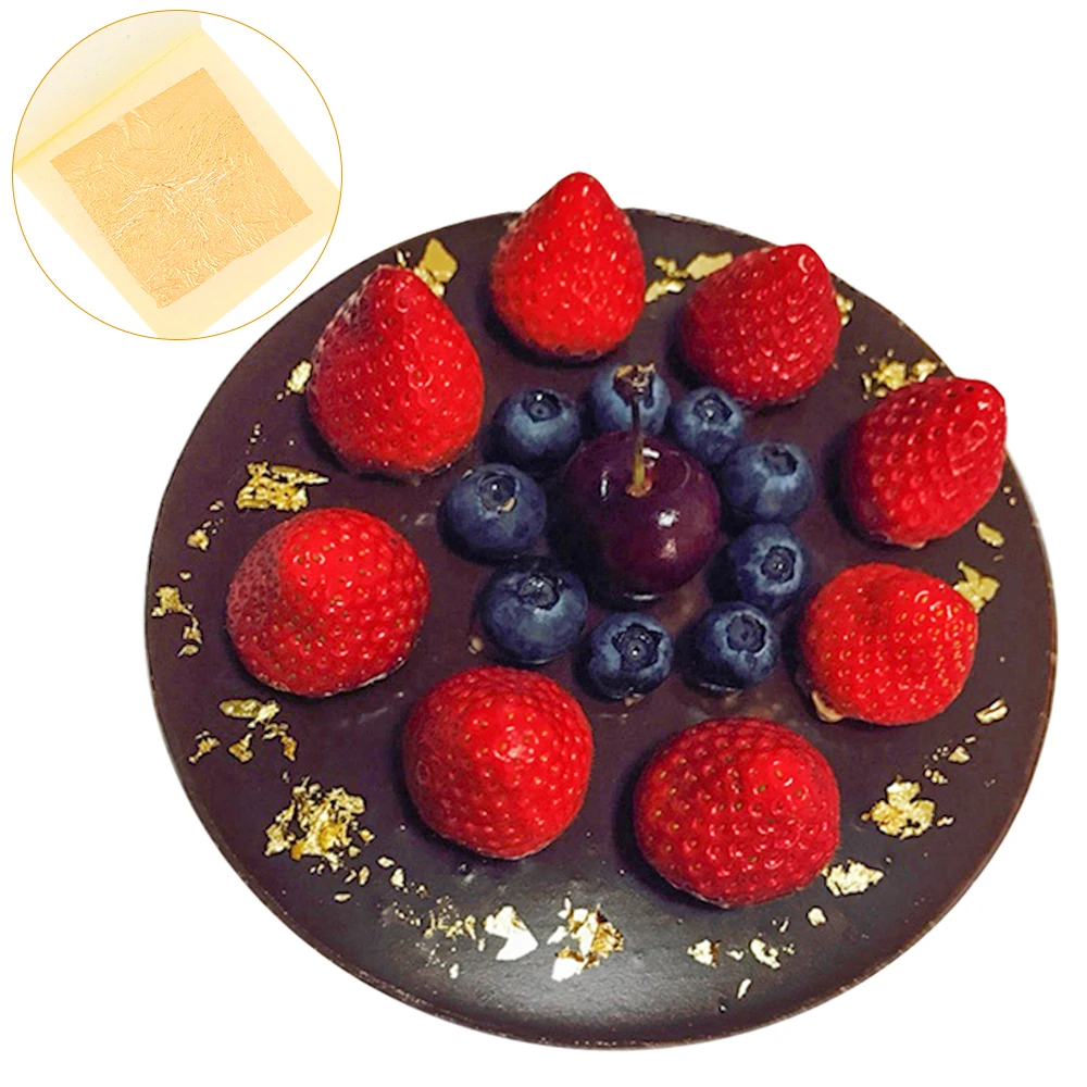 10 шт. листы из съедобной золотой фольги 24 к|Принадлежности для выпечки| |