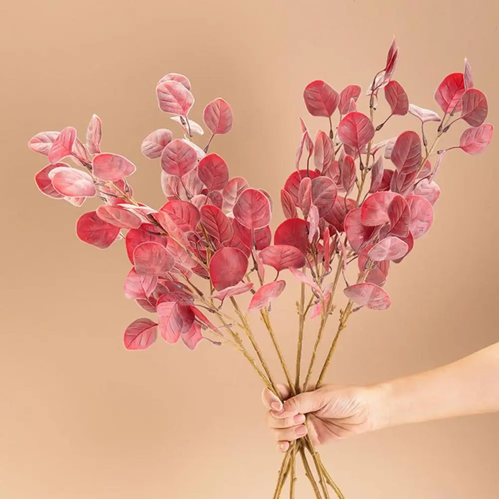 

Fake Flower Eco-friendly Vivid Faux Silk Flower Simulation Fadeless Leaves Plants for Home Apple leaf artificial flower