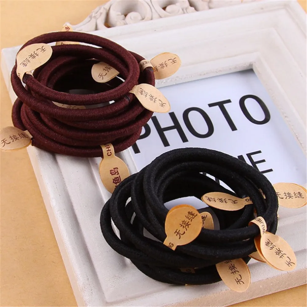 Резинка для волос нейлоновая женская эластичная заколка хвоста 10 шт./компл. 5 см