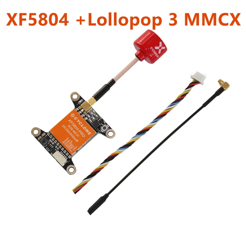 Видеопередатчик Cyclone XF5804 PRO FPV Foxeer Lollipop с 3 антеннами 5 8 ГГц 48 каналов 25/200/600 мВт