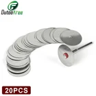 Набор режущих дисков для древесины, комплект из 20 насадок из нержавеющей стали, абразивные лезвия для вращающегося инструмента Dremel