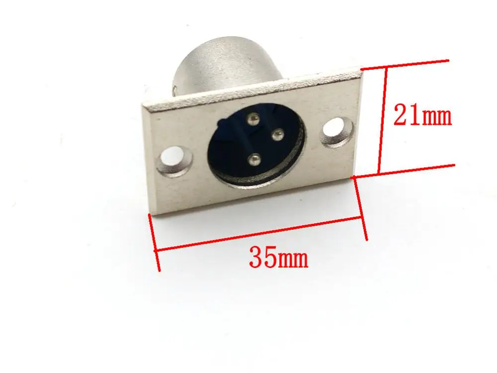 2 шт. 3PIN XLR штекер шасси монтажный адаптер|Соединители| |