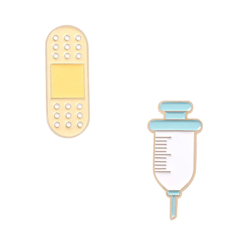 Персонализированная шприцевая булавка блестящая эмалированная брошь